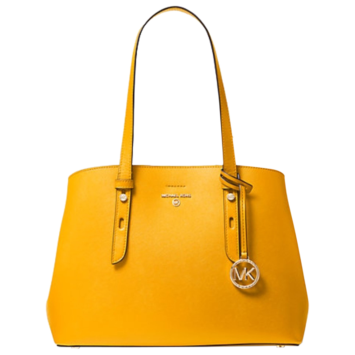 Leather tote Michael Kors Yellow in 